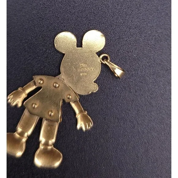 Vintage Disney 18kt Yellow Gold Fully Articulating Mickey Mouse Pendant - Picture 9 of 10